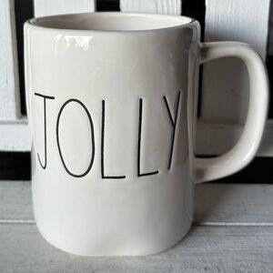 Rae Dunn White 'Jolly' Mug